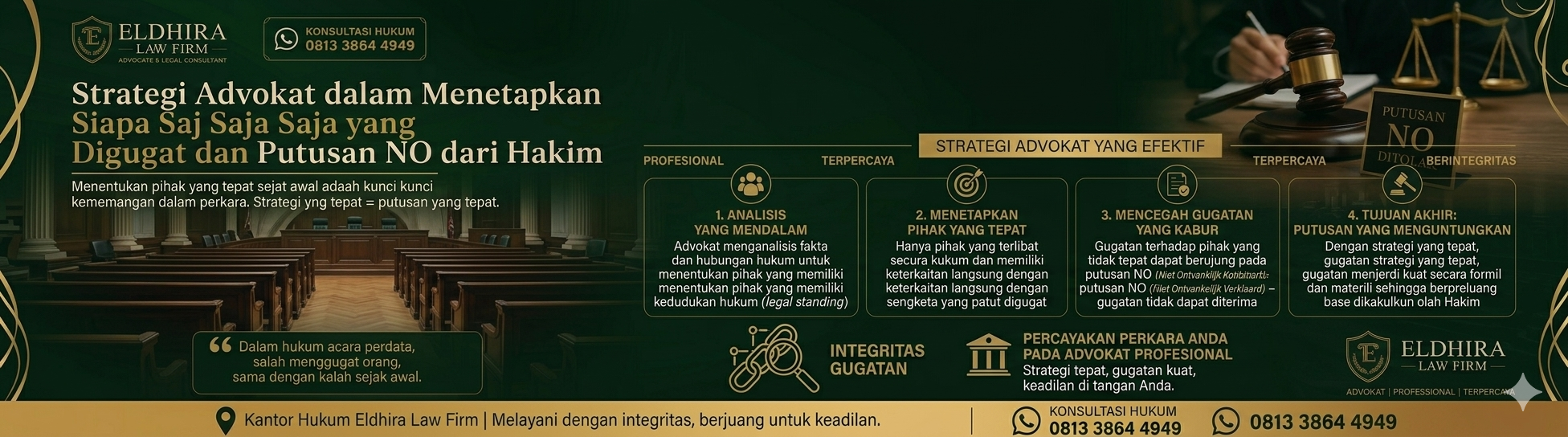 Strategi Advokat: Menentukan Pihak yang Tepat dan Menghindari Putusan NO
