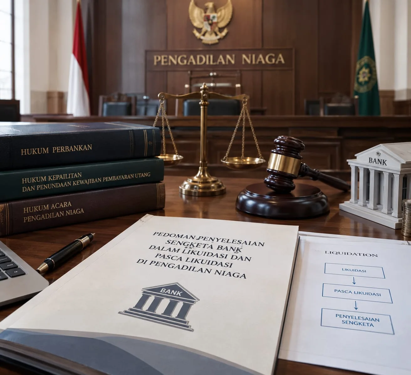 PEDOMAN PENYELESAIAN SENGKETA BANK DALAM LIKUIDASI DAN PASCA LIKUIDASI DI PENGADILAN NIAGA